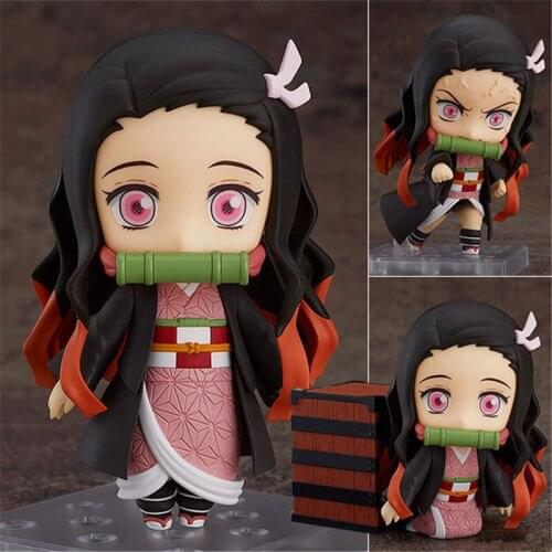 10cm Kamado Tanjirou Demon Slayer Kimetsu no Yaiba Kamado Nezuko Action Figure Toys For Kid Birthday Gift