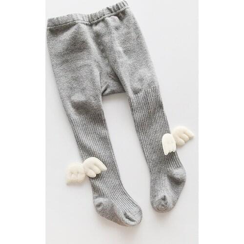 GZhilovingL Autumn Winter Infant Baby girls Cotton Angel Lovely Wing Pantyhose Warm Child Kids Ribbed Legging Knitted Stockings