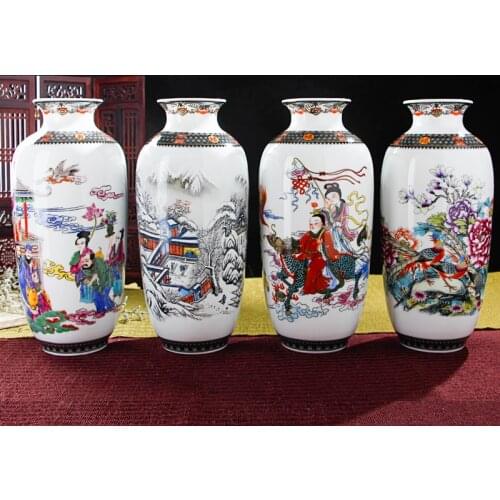 Classic Chinese Antique Ceramic Flower Vase Home Office Decor Porcelain Vase For New Year Gift