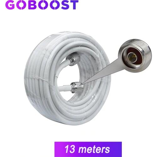 5D Coaxial Cable Low Loss 4G 3G 2G 13 Meters Connector For Cellular Communication Signal Amplifier Network Cellphone Booster