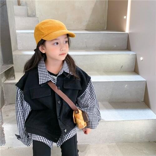 Girls Babys Kids Coat Jacket Outwear 2021 New Plaid Thicken Winter Autumn Top Cotton Toddler Cardigan Childrens Clothing