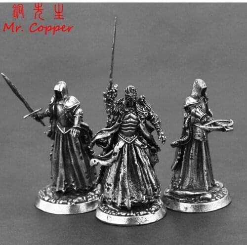 Middle Ages Legion Wraith Soliders Model Toy Figurines Miniatures Pure Copper Men Gifts Desktop Ornament Decoration Crafts Metal