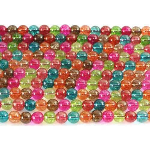 Fashion multicolor watermelon simulated tourmaline round crydtal 6mm 8mm10mm12mm loose beads jewelry making 15inch YE0011