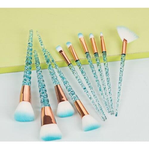 Ronshadow 10pcs Makeup Brushes Powder Set Tool Foundation Blusher Eyeshadow Concealor Eyebrow Cosmetics Make Up Brush Beauty