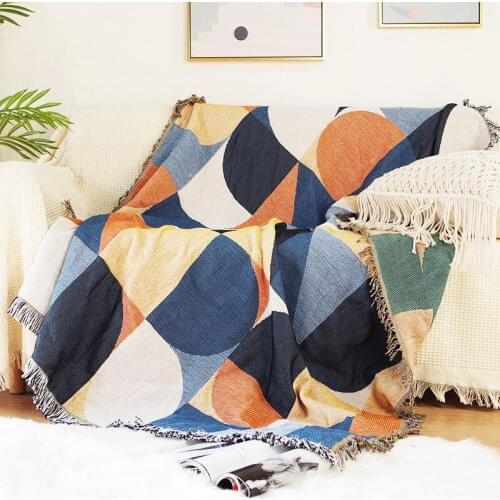 Nordic Blanket Sofa Bedding Cover Nap Wraps Weave Tassles Travel Picnic Beach Blankets Student Baby Comforter Home Office Decor