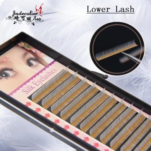 New 1 tray High quality white under lashes J Curl B Curl C Curl 5mm 6mm 7mm natural long makeup lower bottom eyelash extention