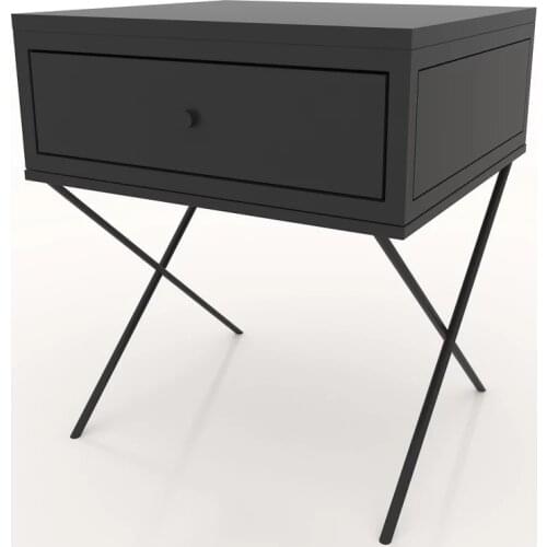 45x45x50cm Wrought iron bedside table Nordic Vintage Cabinet Bedroom Furniture Bedside Tablesimple modern bedroom storage