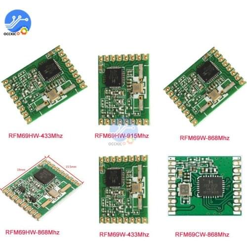 RFM69HW 433Mhz 915Mhz RFM69CW 868Mhz RFM69CW Receiver Board HopeRF FSK Wireless Transceiver SPI Interface 0-800M Distance Remote
