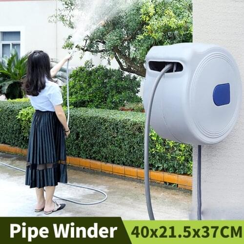 Garden Tools Auto Scaling Recycle Hose Reel Series Outdoor Car Wash Water Gun Pipes Storage Rack Household Cleaning Pipe Winder