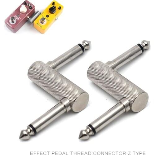 6.35mm 1/4 Inch Z Type Pedal Coupler For Guitar Effect Pedal Adapter Mono Connector Basses Parts Accessories Compatible Tool