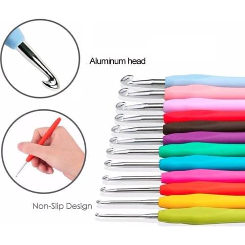 1pc Multicolor Knitting Needles 1.0-10mm Soft Grip With Ergonomic Handle Crochet Hook Yarn Weave Crochet Needles DIY Craft Tools