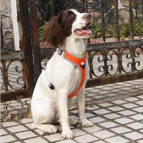 Reflective Dog Harness Vest Adjustable Pet Harnesses Puppy Breathable Chest Straps For Small Medium Large Dogs Pet Supplies