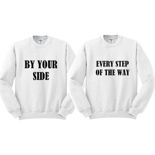 By your side engagement couple sweatshirt Wedding couple gift Couple sweatshirt anniversary gift for couple