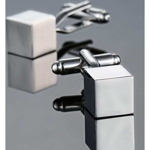 XKZM High-grade silvery square Cufflinks fashion mens shirt cuff button senior designer carefully designed brand shirt buttons