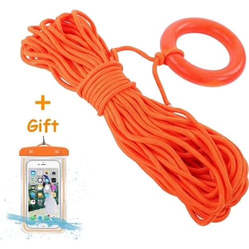 30m Water Floating Lifesaving Rope Outdoor Throwing Rope Rescue Cord With Bracelet Hand Ring For Diving Swimming Pool Boating