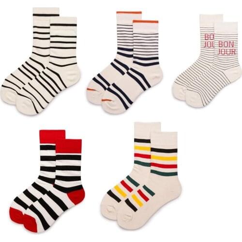 Women Men Solid All Kinds Striped Cotton Sport Socks Ankle Sock Unisex Different Stripes Short Winter Socks 5 pairs/ lot AL205SC
