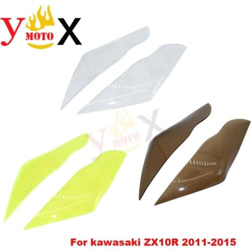 ZX-10R 11-15 Sport Bike ABS Front Headlight Head Light Headlamp Protection Len Cover Guard Shield For Kawasaki ZX10R 2011-2015