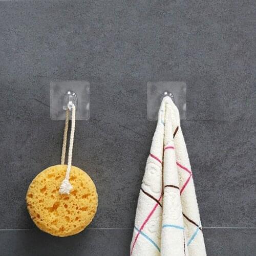 10PCS/Set 10Pcs Big Size Transparent Strong Self Adhesive Door Wall Hangers Hooks Suction Heavy Load Rack Cup Sucker for Kitchen
