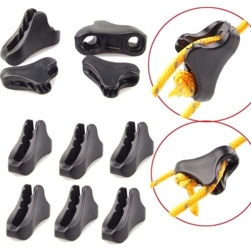 10Pcs Plastic Wind Rope Buckle Outdoor Mountain Camping Tents Awning Non-Slip Triangles Pull Rope Buckle Fastening Rope Tool