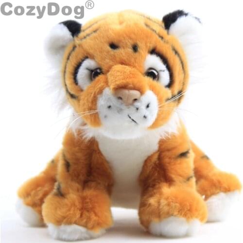 18cm Simulation Soft Stuffed Animals Tiger Plush Toys Pillow Peluche Cartoon Anime stuff Plush Sofa decoration Soft dolls