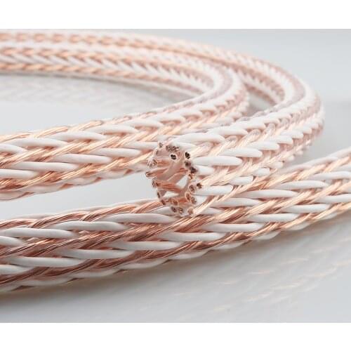 24 cores 12TC High Purity OCC Wire Speaker Cable Power Cord For Speaker Amplifier CD DVD Player Turntable