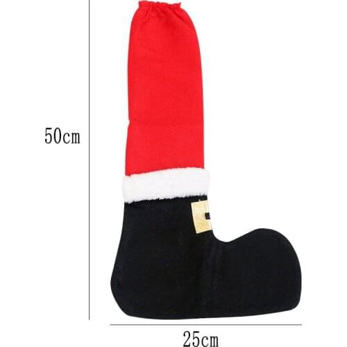 4pcs New Christmas Table Corner Set Belt Buckle Christmas Table Foot Cover Christmas Restaurant Bar Chair Foot Cover
