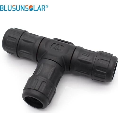 5pcs/lot T25 2pin IP67 Waterproof Connector 380V 30A Male/female T-shape Connector Solar