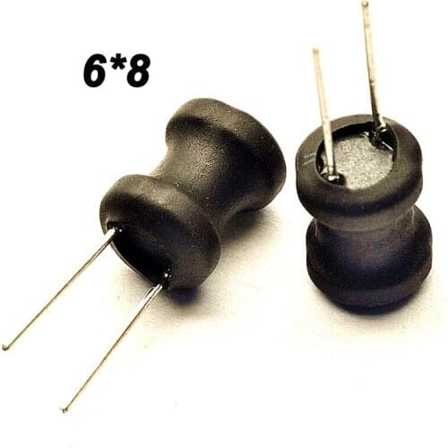 Free shipping 10pc 6X8MM Power Inductor 10uh 100uh 220uh 330uh 6*8mm inductance