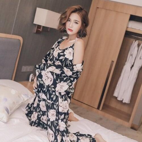 3Pieces Autumn Summer Women Pajamas Sets Sleepwear With Female Leisure Nightwear Suit Sexy Satin Silk Womens Loose Pajamas