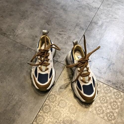 INS Super Fire Sneakers Womens Spring New All-match Color Matching Platform Fashion Net Red Shoes Womens Fashion Shoes