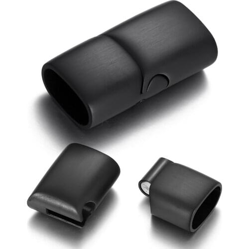 Stainless Steel Magnetic Clasp Black Plated Brushed Fastener for Bracelet DIY Jewelry Making Closure Magnet Buckle