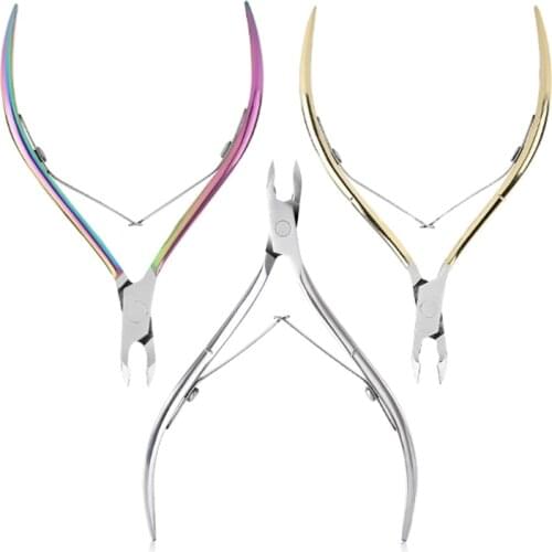 Multipurpose Nail Cuticle Scissors Stainless Steel Manicure Pedicure Tools Portable Exfoliating Scissors Nipper Clipper F1FF