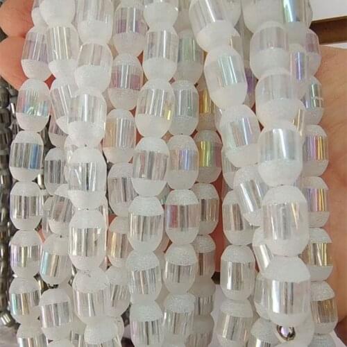 Fashion Big Cylinder DIY Crystal Loose Frosting Beads 8*13mm Fit For Jewelry Accessory 50 pieces y15756