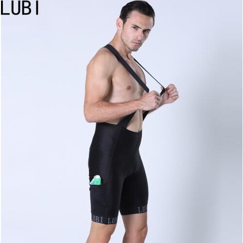2021 LUBI Men Cycling Bib Shorts Summer Bicycle Road Bike Pants Italian High Fabric and Sponge Pad Breathable Mountain Tights