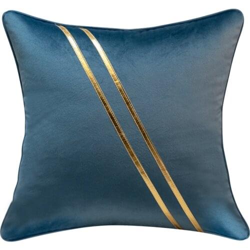 Nordic Simple Home Decoration Solid Color Square Velvet Sofa Living Room Bed Head Pillowcase Cushion