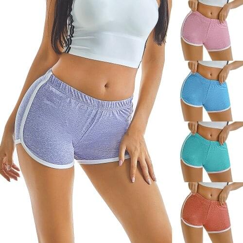 New European and American sexy womens stretch sports yoga shorts bag hip peach hip running shorts