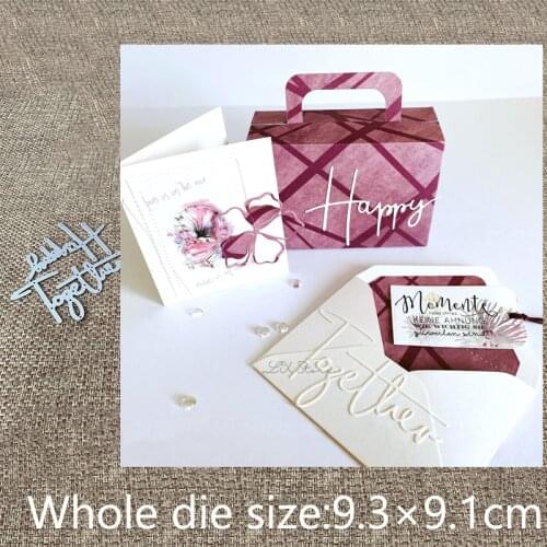 New Design Craft Metal stencil mold Cutting Dies happy together decoration scrapbook die cuts Album Paper Card Craft Embossing