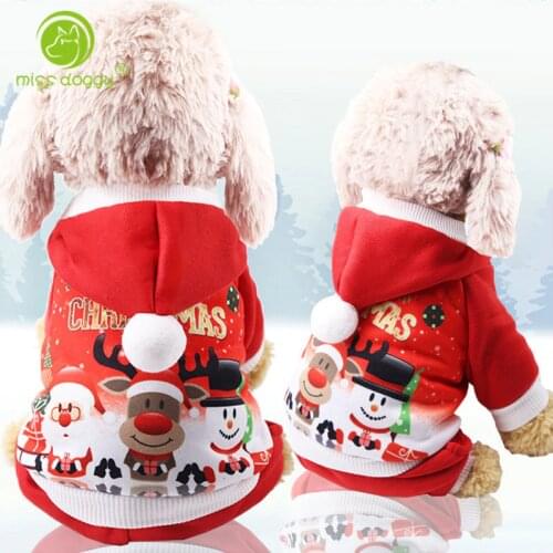 2018 New Christmas Dog Clothes Pet Puppy Hoodied Sweatshirts Dog Jumpsuit Costume For Chihuahua French Bulldog 10E