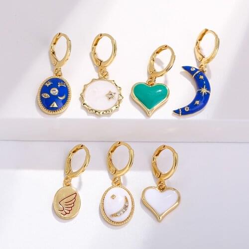 Heart Pendant Charms for Jewelry Making Supplies Gold Diy Earring Bracelet Necklace Jewelry Charms Copper Zircon Accessories