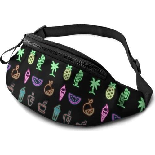 Luminous Pattern Fanny Packs for Women Waist Bags for Street Running Female Beach Travelling Cellphone Pouch Bag Purse