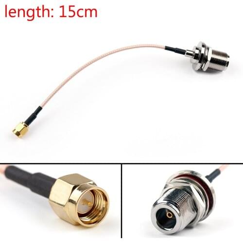 Areyourshop Sale 15cm RG316 Cable N Female Jack Bulkhead To SMA Male Plug Straight Pigtail 6in Mini
