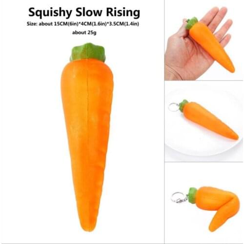 Vegetable squishy Food Creative Simulation Carrot Slow Rising Squeeze Stress Relief Toys Spoof Tease People Desktop Decoration