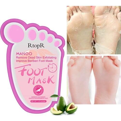 RtopR Mango Delicate Nourish Foot Mask Foot Skin Care Remove Old Horny Gentle Nourishment Feet Suitable All Kinds Of Skin