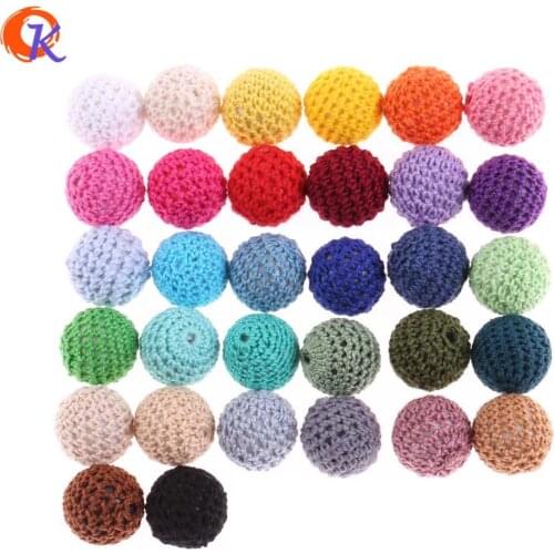 Cordial Design 20MM 50Pcs/Lot Winter Weave Beads/Hand Made Beads/Gumball Bubblegum Beads Crochet Bead/Jewelry Making