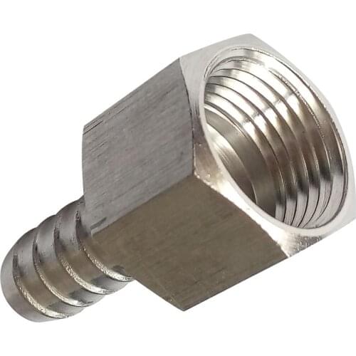 Hose Tail Brab Fitting Female Straight Connector 10 mm ID * 1/2" BSPT Stainless Steel 304 Barstock