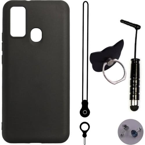 ITien TPU Silicone Protect Cover Phone Case For TCL 20Y 20E 6125FE Lanyard Ring Pen Gel Shell Etui Skin