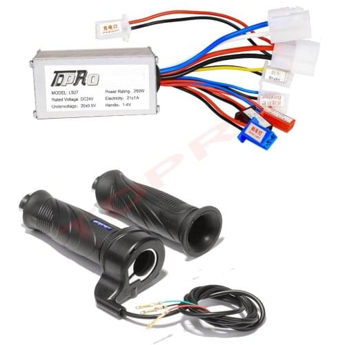 Scooter 24V 250W Motor Brushed Speed Controller Throttle Twist Grip E-Bike Razor