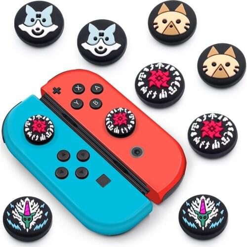 Thumb Stick Grip Cap Joystick Protective Cover For Monster Hunter RISE Nintend Switch Joy-Con Controller NS Lite Thumbstick Case