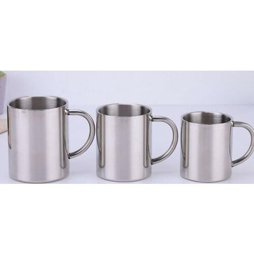 1PCS 220/300/ 400ml Stainless Steel Portable Mug Cup Double Wall Travel Tumbler Coffee Mug Tea Cup Wine Beer Coffee Cup