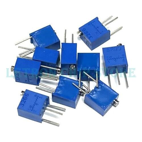 10PCS 3266W Adjustable Precision Potentiometer 1K 2K 5K 10K 20K 50K 100K 200K 500K 103 1M 101 201 501 100R 200R 500R 102 502 104